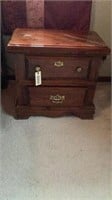 2 Drawer Nightstand w/ Slide out Top