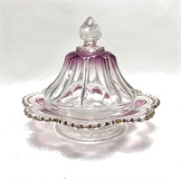 Vintage Glass: Purple Indiana Butter Dish