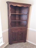Vintage knotty pine corner cabinet