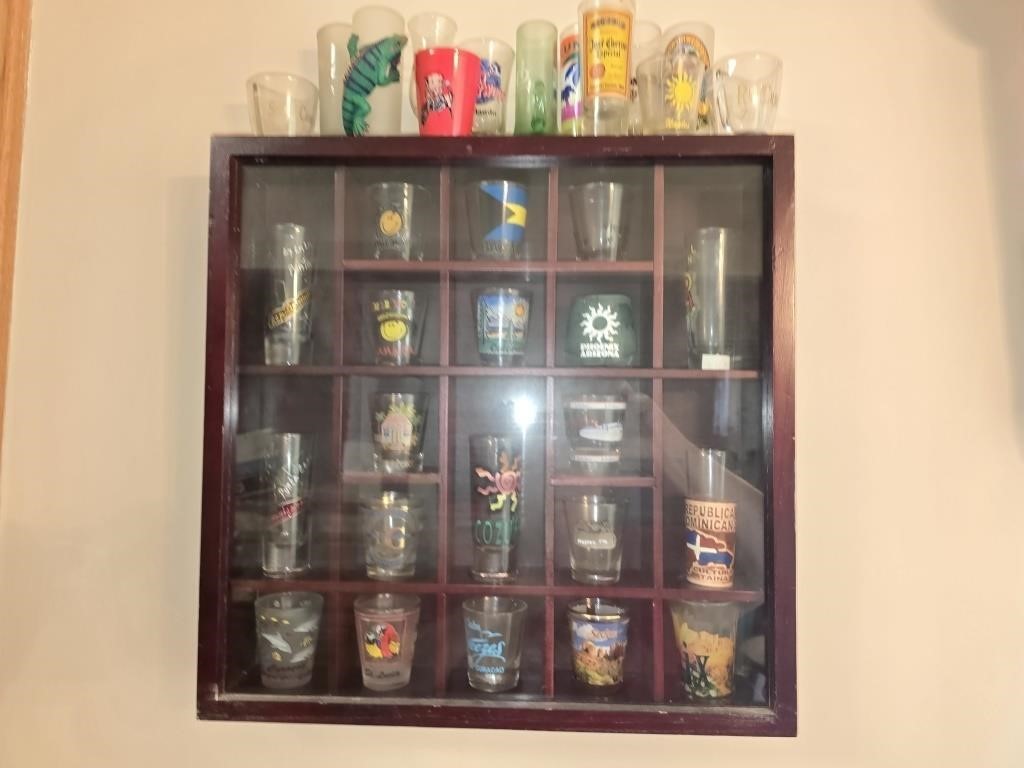 Display with shot glasses