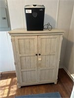 Computer Cabinet with Assorted Okice Supplies