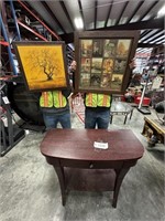 SIDE TABLE & GUN CABINET