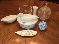 Swan baker, wedgewood dish and more