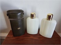 Vintage travel flask set