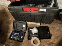 Tuff Bin toolbox with assorted tools