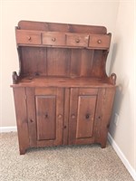 Vintage knotty pine cabinet