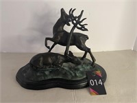 Cast Iron Deer Figurine 8"H
