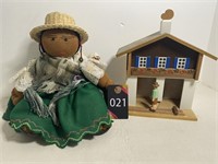 Handmade Doll  & Half Timbered House