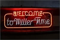 Welcome to Miller Time Neon Sign