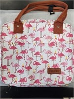 Flamingo pattern toiletry bag