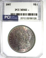 1887 Morgan PCI MS65+ Nice Toning