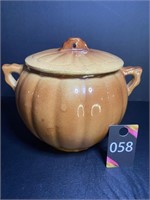 8" Dia 5"H USA Peedeeco Pottery Bean Pot