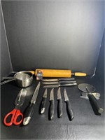 Various Kitchen Utensils & Knives