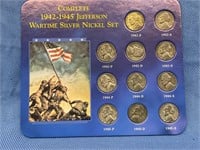 1942-1945 Jefferson Wartime Silver Nickel Set