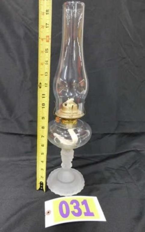Three Face Actress frosted & clear oil lamp