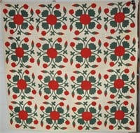 "Whig Rose" quilt, hand appliqued & hand quilted