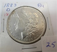 1883-O Morgan silver dollar