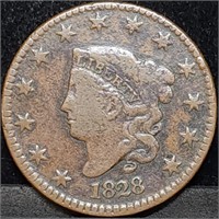 1828 Large Narrow Date US Large Cent