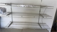Set of Metal Shelf with Brackets 3 Shelves 4x1