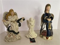 Angel Figurine & Candle Holders
