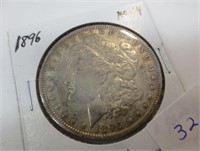 1896 Morgan silver dollar