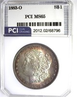 1883-O Morgan PCI MS65 Wonderful Toning