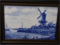 VTG Delft Holland 6-tile porcelain wall plaque