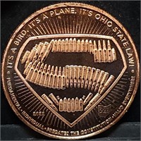 1oz Copper Bullion Firearm Open Carry Round BU