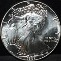 1987 1oz Silver Eagle Gem BU