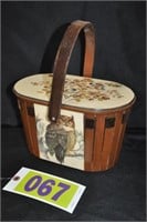 VTG wooden purse signed J. Lockhart