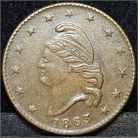 1863 Liberty Head Remembrance Civil War Token