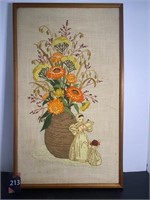 Embroidered Floral Wall Decor15"x25"