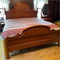 Lexington "Victorian Sampler" solid OAK king bed