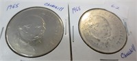 2 - 1965 Churchhill coins