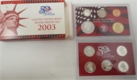 2003 US Mint Silver Proof set