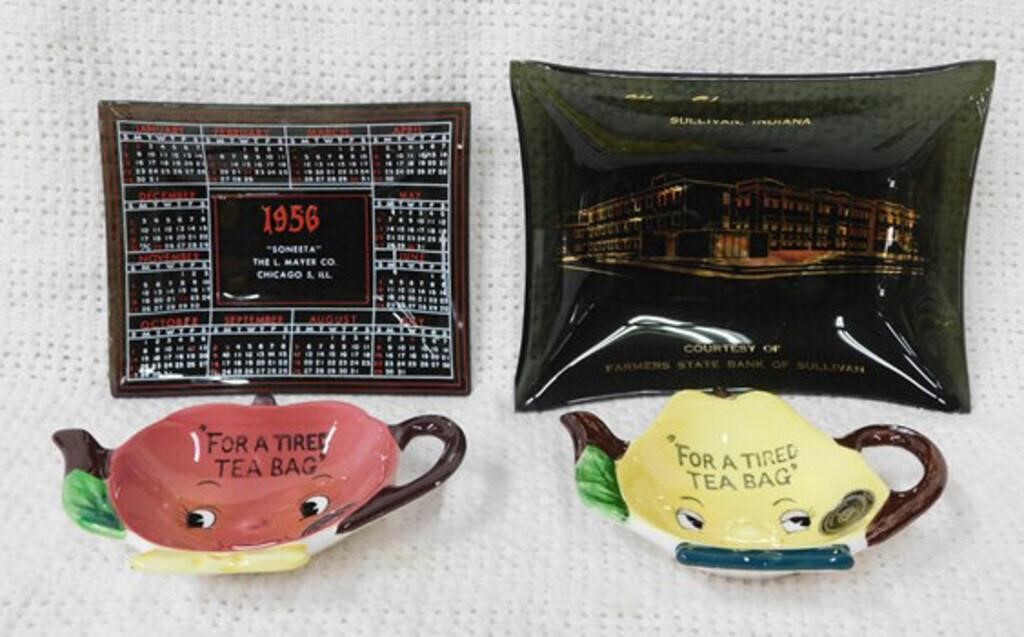 VTG pottery tea bag holders