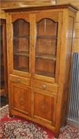 Ornate antique OAK kitchen cabinet