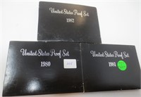 1980 to 1982 US Proof sets