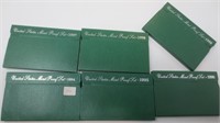 1994 to 1998 US Mint Proof sets, plus 1998 extra