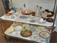 (2) shelf contents incl glass, china & more
