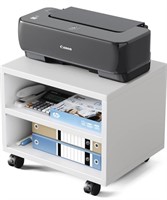 New Printer Stand with Storage - Wood Under Desk