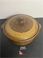 Vintage Stoneware Casserole with Lid