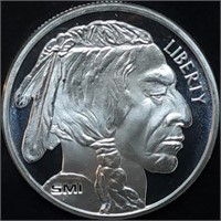 1 Troy Oz .999 Silver Indian/Buffalo Round