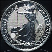 2023 GB 1oz Silver Britannia BU Queen Elizabeth