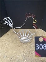 Wire Rooster Planter Holder