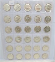 30 - 1964 Kennedy silver half dollars
