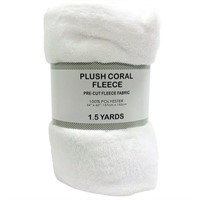 54/60 Wide Solid Anti-Pill Fleece 1.5 Yard, White