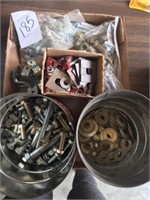 Flat of nuts and bolts