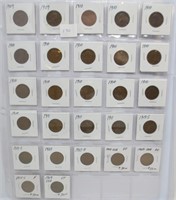 27 Lincoln wheat cents, mixed dates