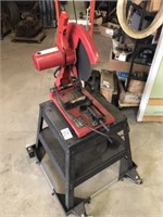 Milwaukee Chop Saw with Stand on Castors